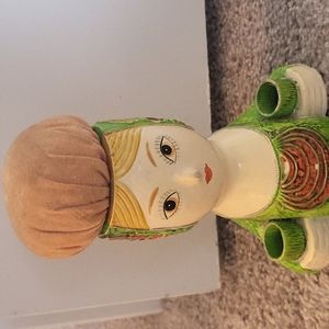 Vintage Papier-Mache Head Pin Cushion